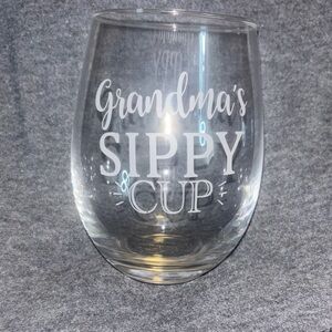 Grandma's Sippy Cup Glass